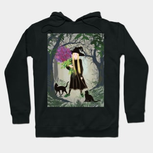 Woodland Witch with a bouquet Hoodie